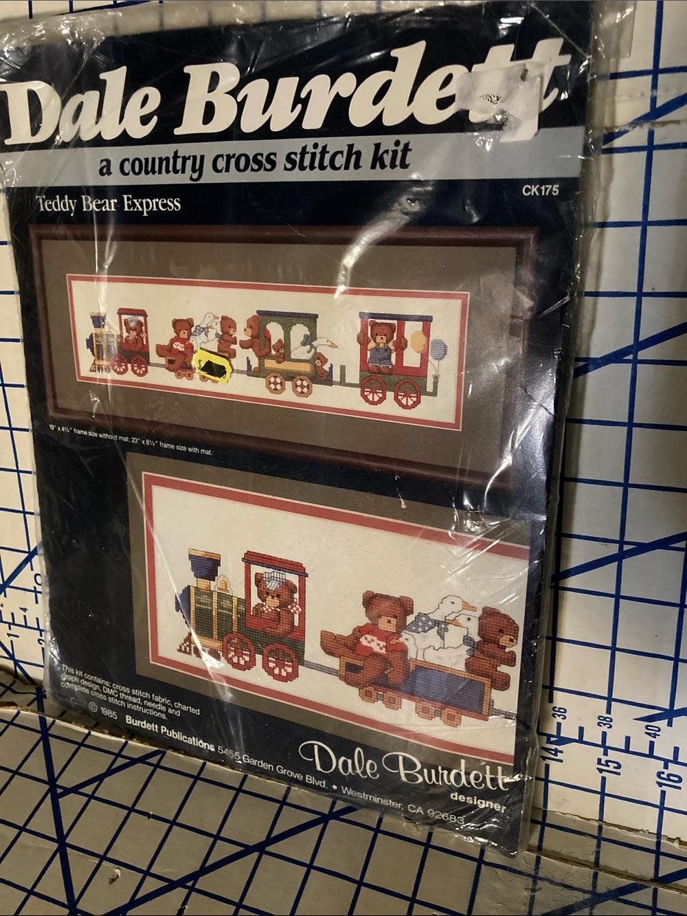 Teddy bear express cross stitch kit